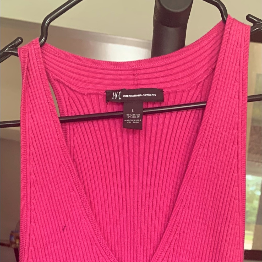 Pink heavy tank top